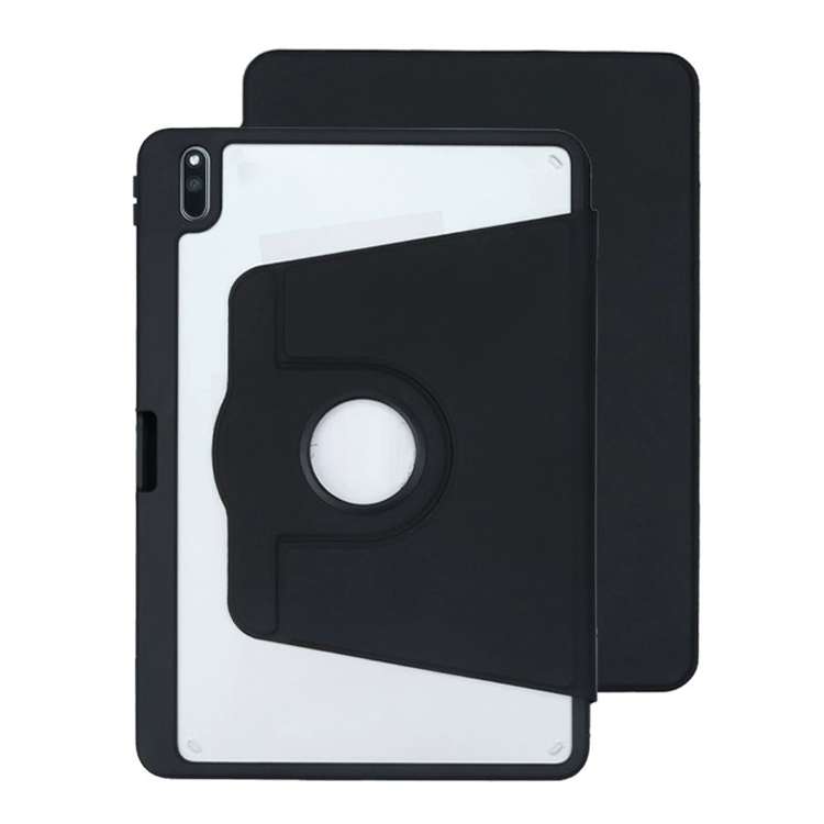 For Huawei MatePad 11 2021 / 2023 Acrylic 360 Degree Rotation Holder Tablet Leather Case(Black)