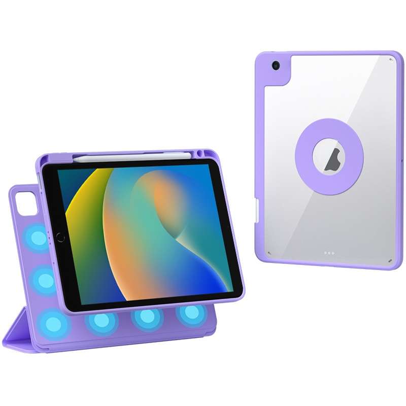For iPad 10.2 2021 / Air 10.5 Rotatable Magnetic Detachable Leather Tablet Case with Pen Slot(P