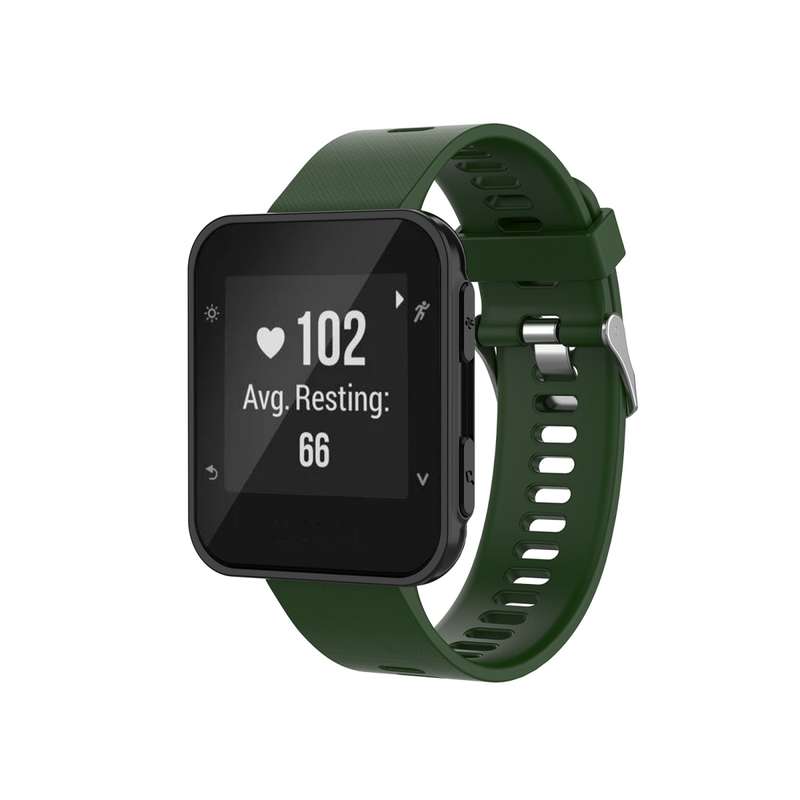 For Garmin ForeAthlete 35J / Forerunner 35J Silicone Watch Band(Black)