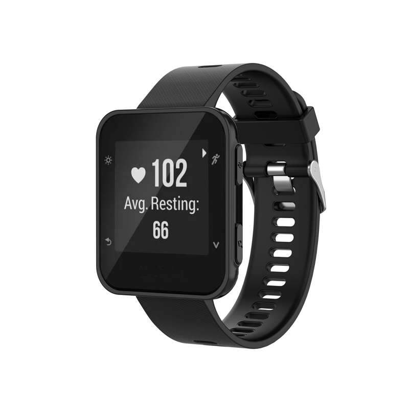 For Garmin ForeAthlete 35J / Forerunner 35J Silicone Watch Band(Black)