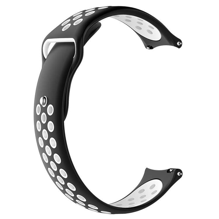 For Xiaomi Haylou Solar / LS05 Silicone Reverse Buckle Strap(Black+Red)