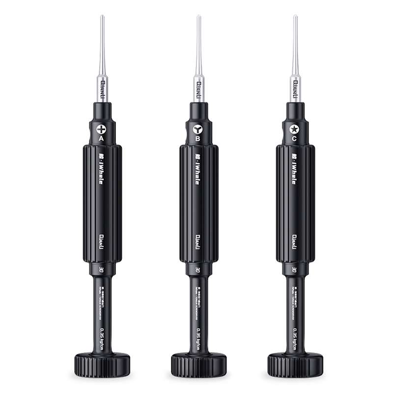 3 in 1 QianLi iWhale Special S2 Steel Magnetic Torque 3D Screwdriver, Model:A/B/C