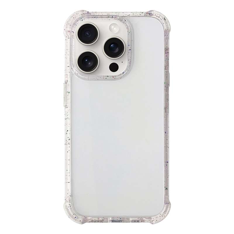 For iPhone 14 Pro Acrylic Color Point Transparent Phone Case(White)