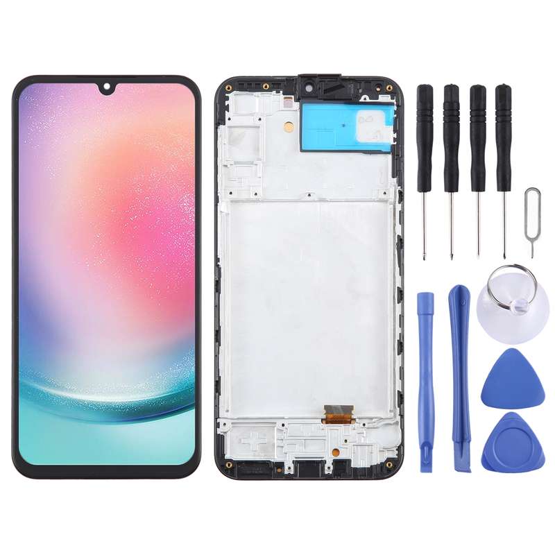 For Samsung Galaxy A24 SM-A245F 6.43inch OLED LCD Screen Digitizer Full Assembly with Frame