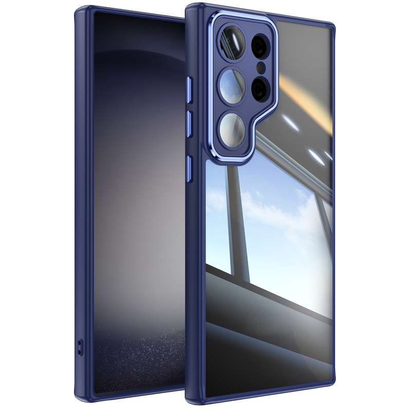 For Samsung Galaxy S23 Ultra 5G Acrylic Hybrid TPU Armor Shockproof Phone Case(Blue)