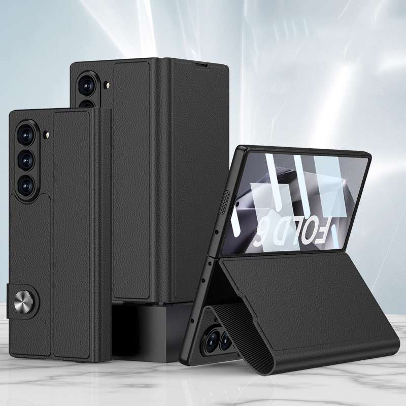 For Samsung Galaxy Z Fold6 GKK Integrated Flip Leather Phone Case(Black)