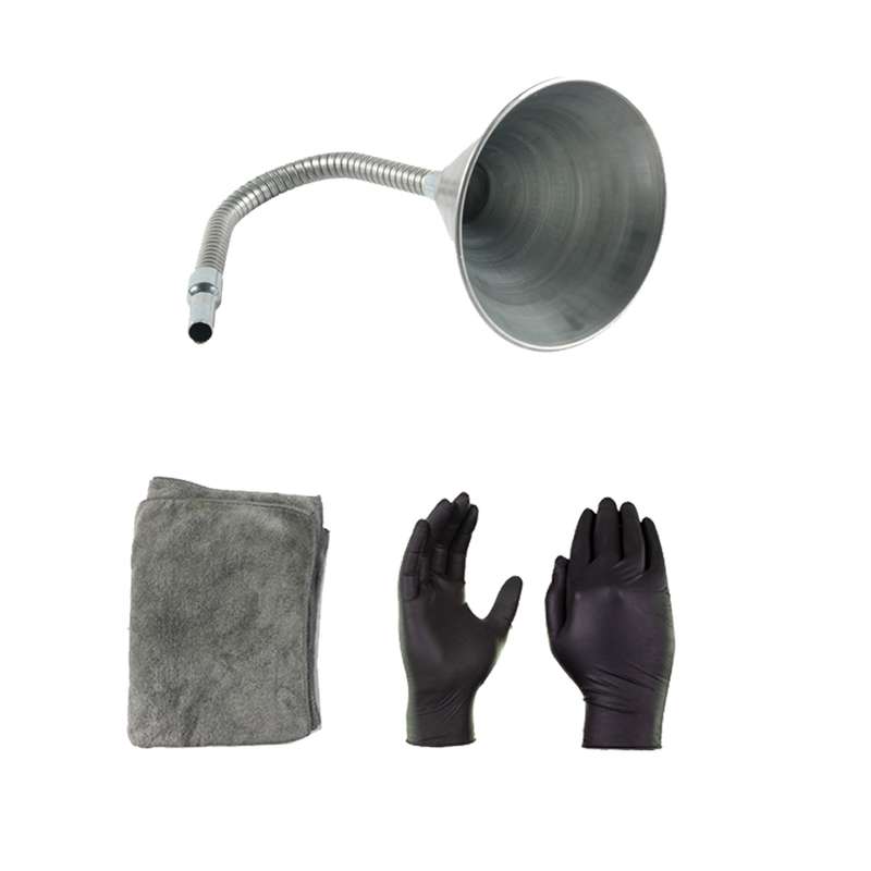 Car / Motorcycle / Yacht Steel Elbow Universal Refueling Funnel with Filter(Silver)