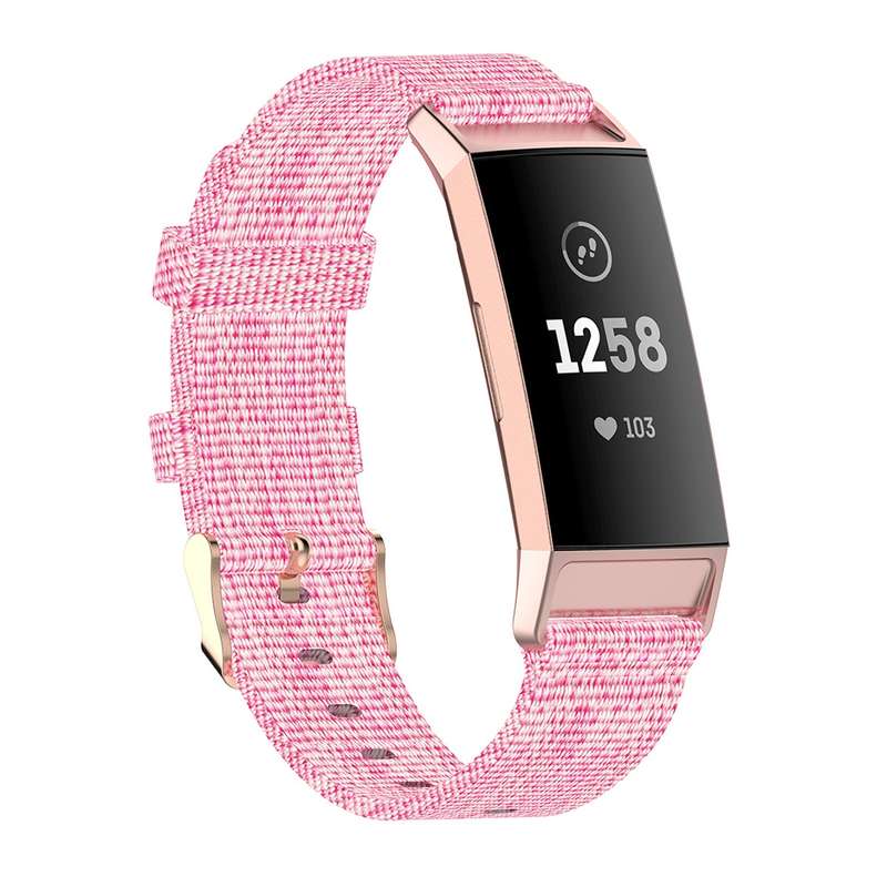 For Fitbit Charge 4 / Charge 3 / Charge3 SE Braided Nylon Watch Band Plastic Head, Size: Free Size(P