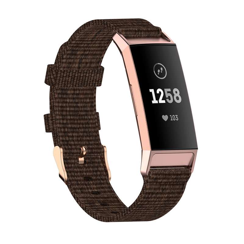 For Fitbit Charge 4 / Charge 3 / Charge3 SE Braided Nylon Watch Band Plastic Head, Size: Free Size(P