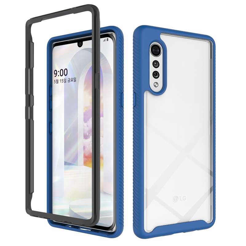 For LG Velvet Starry Sky Solid Color Series Shockproof PC + TPU Protective Case(Black)