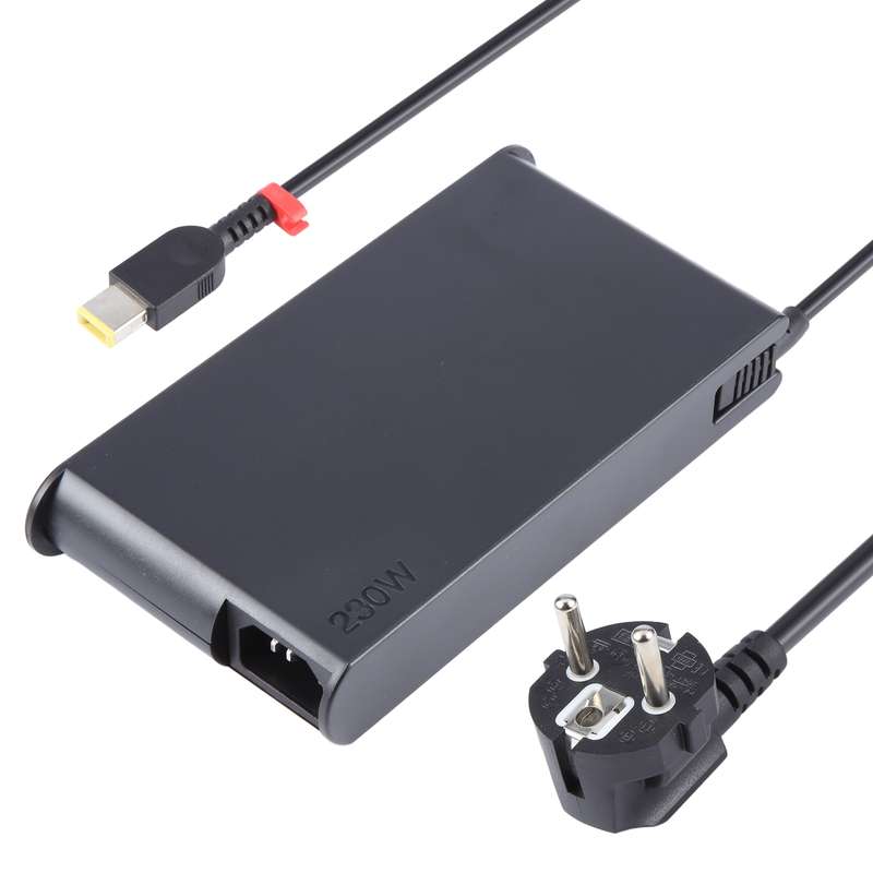 230W 20V 11.5A Laptop Notebook Power Adapter For Lenovo Big Square USB, Plug:EU Plug