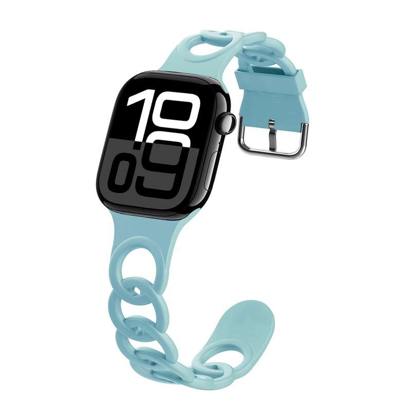 For Apple Watch Series 10 42mm Donut Hollow Silicone Watch Band(White)