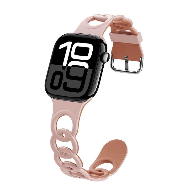 For Apple Watch Series 10 42mm Donut Hollow Silicone Watch Band(White)
