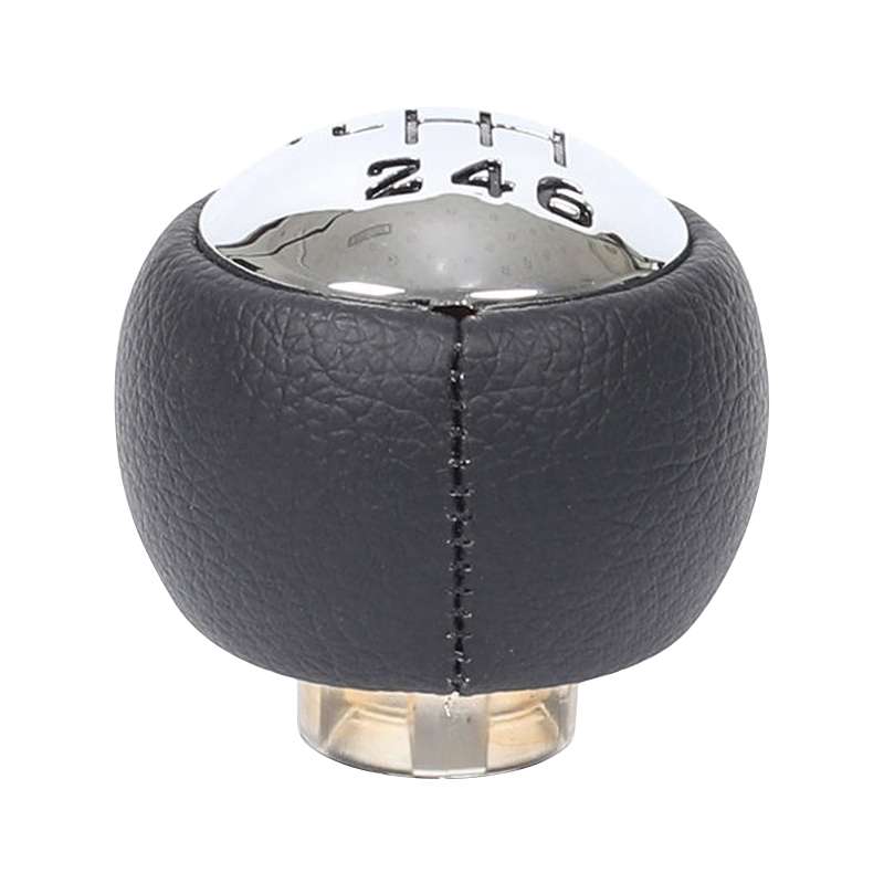 For Peugeot 307 / 308 Car Gear Lever Hand Ball Leather Gear Shift Knob, Style:6 Speed