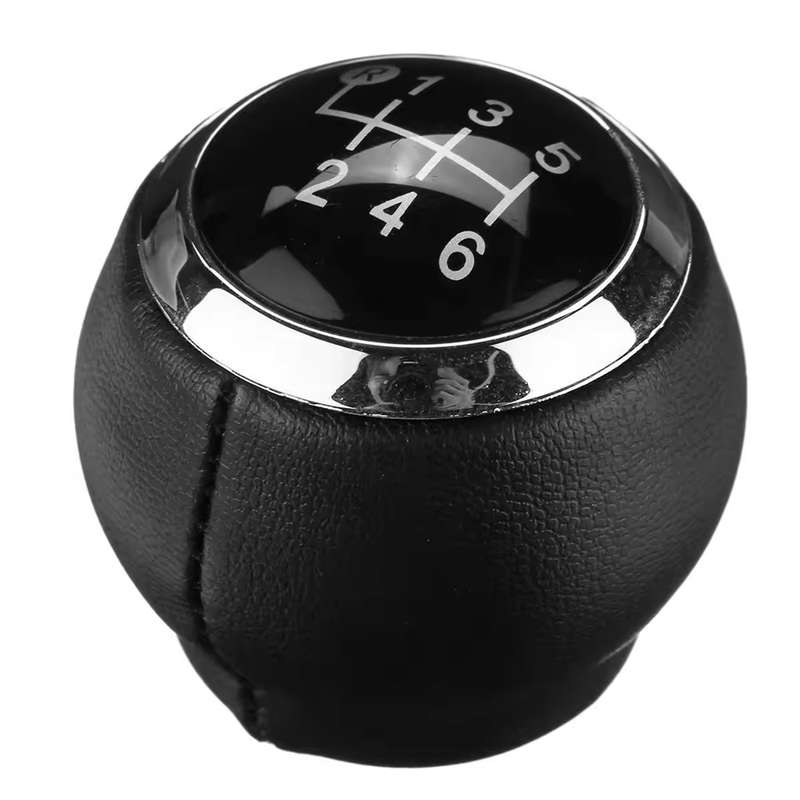 For Toyota Corolla 2007-2013 Car Gear Lever Hand Ball Leather Gear Shift Knob, Style:6 Speed
