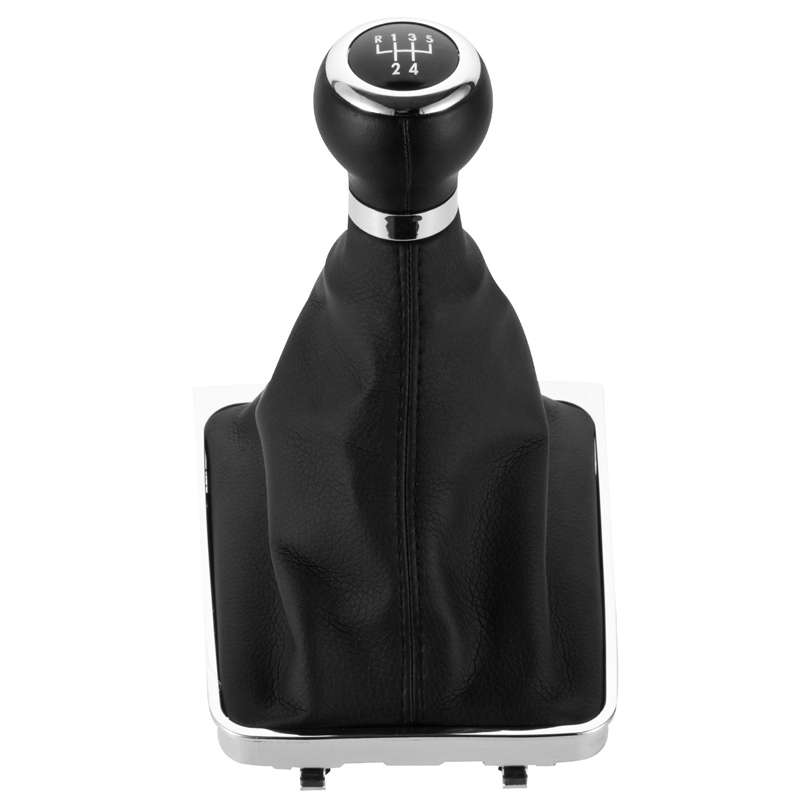 For Volkswagen Passat B6 2005-2011 Car Gear Lever Hand Ball Leather Gear Shift Knob with Chrome Fram