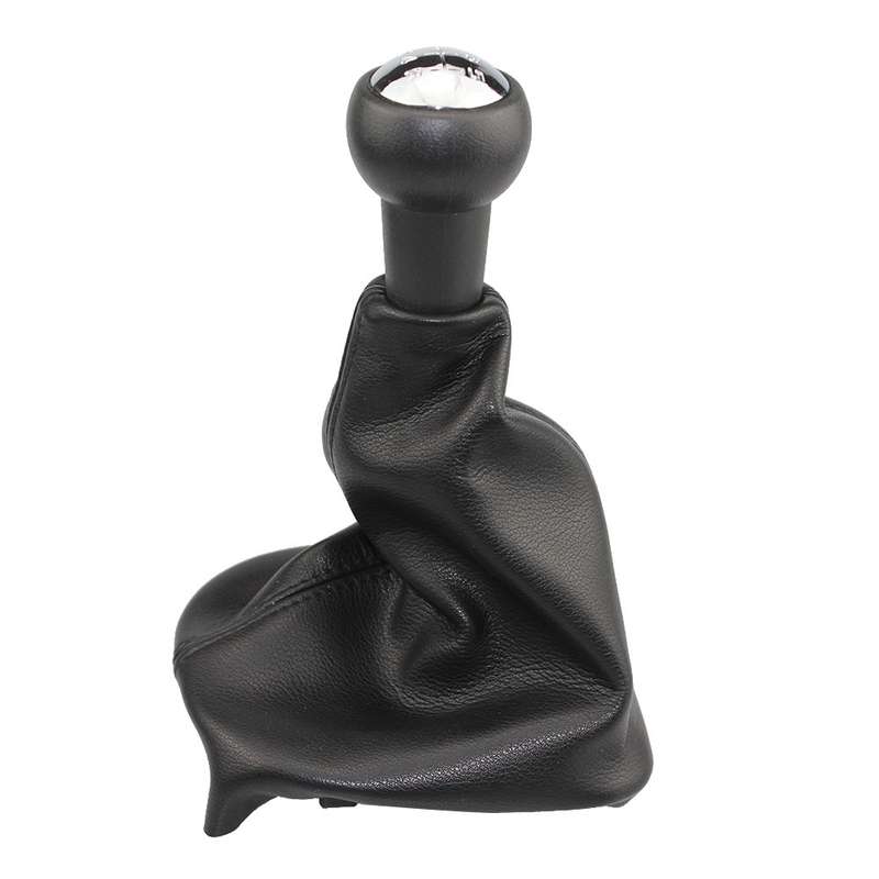 For Peugeot 207 / 307 / CC30 Car 5 Speed Gear Lever Hand Ball Leather Gear Shift Knob with Dustproof