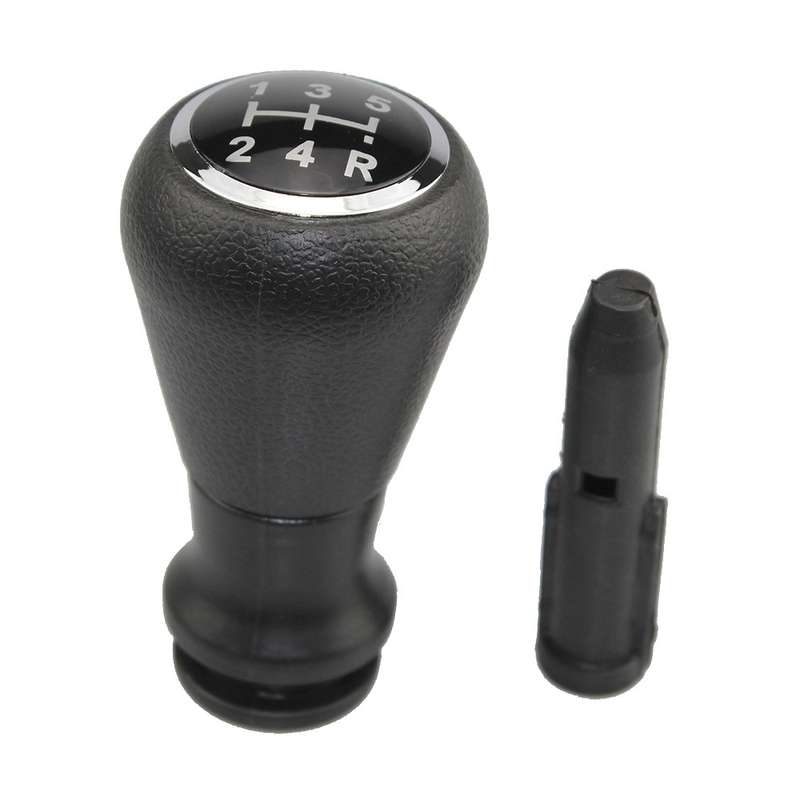For Citroen C4 / Peugeot 307 Car Gear Lever Knob Leather Gear Shift Knob, with Converter(Black)