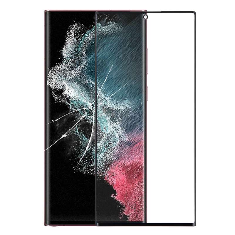 For Samsung Galaxy S22 Ultra SM-S908B Front Screen Outer Glass Lens with OCA Optically Clear Adhesiv