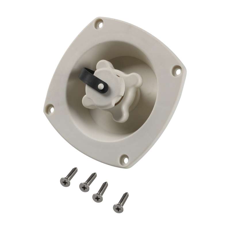 RV Camper Trailer Cars Water Inlet Fill with Screws(White)