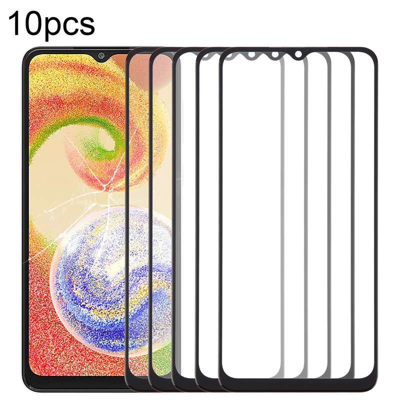 For Samsung Galaxy A04 SM-A045F 10pcs Front Screen Outer Glass Lens with OCA Optically Clear Adhesiv