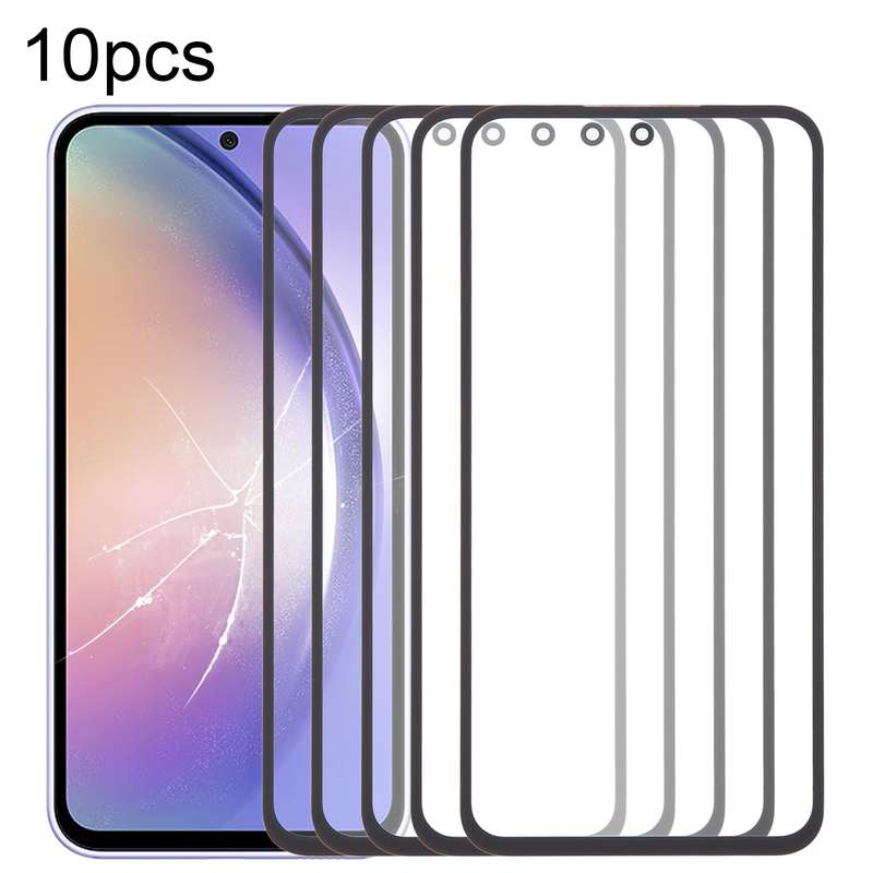 For Samsung Galaxy A54 SM-A546B 10pcs Front Screen Outer Glass Lens with OCA Optically Clear Adhesiv