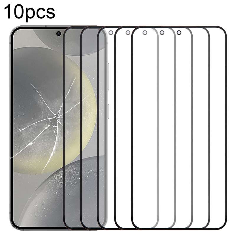 For Samsung Galaxy S24 SM-S921B 10pcs Front Screen Outer Glass Lens with OCA Optically Clear Adhesiv