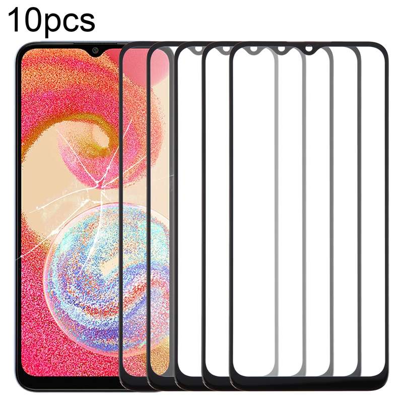 For Samsung Galaxy A04e SM-A042F 10pcs Front Screen Outer Glass Lens with OCA Optically Clear Adhesi