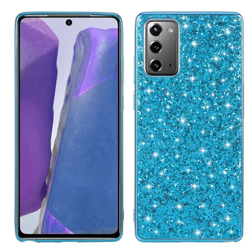 For Samsung Galaxy Note 20 Glitter Powder Shockproof TPU Protective Case(Silver)
