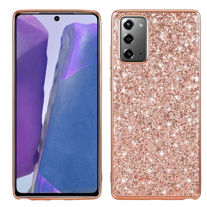 For Samsung Galaxy Note 20 Glitter Powder Shockproof TPU Protective Case(Silver)
