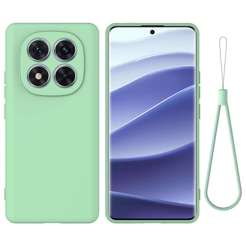 For Redmi Note 14 Pro 5G Solid Color Liquid Silicone Dropproof Full Coverage Phone Case(Red)