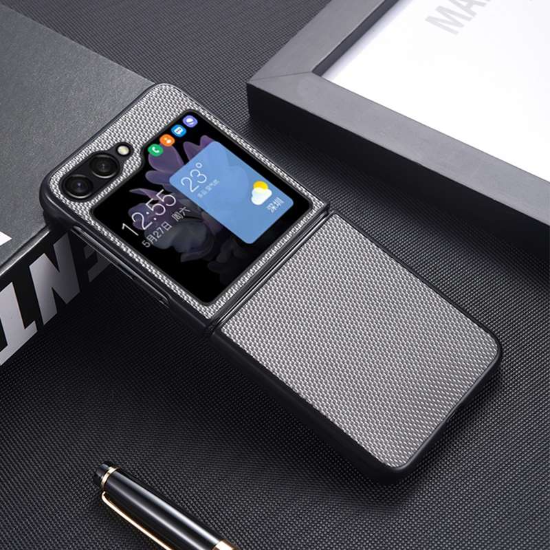 For Samsung Galaxy Z Flip6 Nylon Woven Texture Folding Phone Case(Grey)