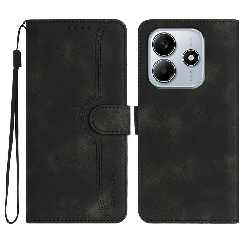 For Redmi Note 14 5G Heart Pattern Skin Feel Leather Phone Case(Red)