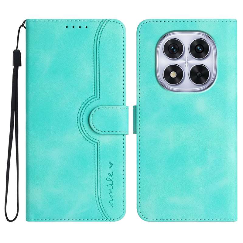 For Redmi Note 14 Pro 5G Heart Pattern Skin Feel Leather Phone Case(Red)