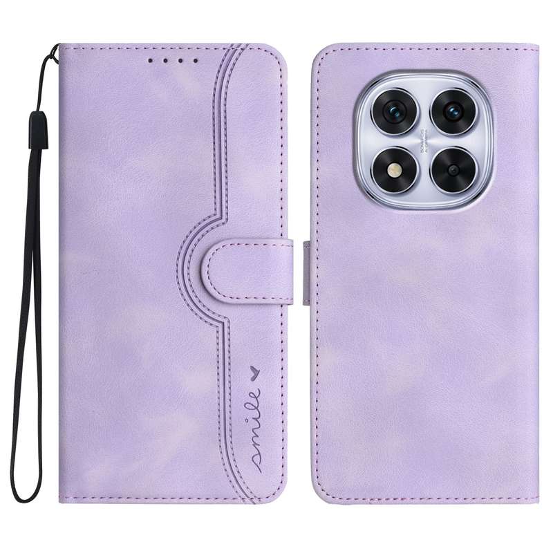 For Redmi Note 14 Pro 5G Heart Pattern Skin Feel Leather Phone Case(Red)
