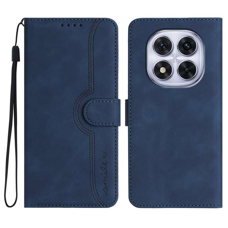 For Redmi Note 14 Pro 5G Heart Pattern Skin Feel Leather Phone Case(Red)