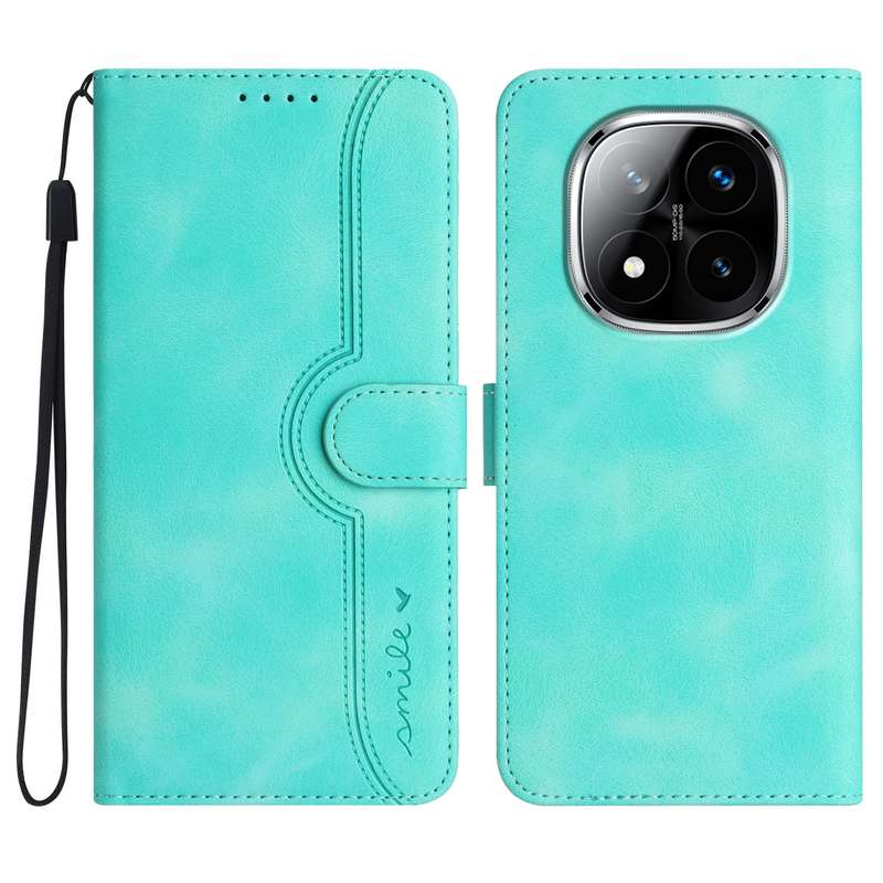 For Redmi Note 14 Pro+ 5G Heart Pattern Skin Feel Leather Phone Case(Red)