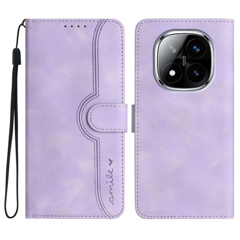 For Redmi Note 14 Pro+ 5G Heart Pattern Skin Feel Leather Phone Case(Red)