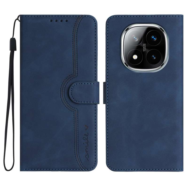 For Redmi Note 14 Pro+ 5G Heart Pattern Skin Feel Leather Phone Case(Red)