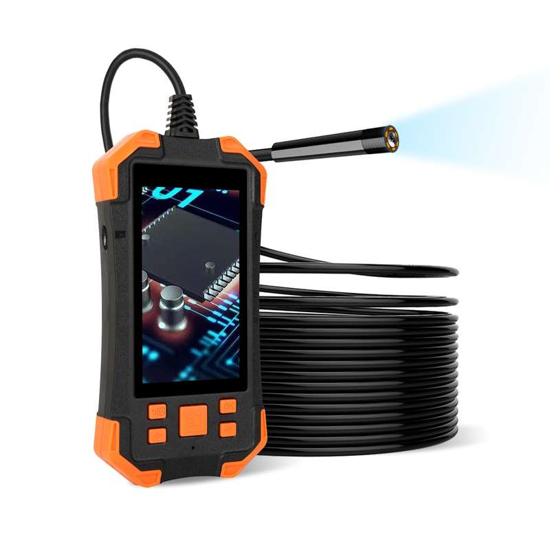 T20 4.3 inch IPS Screen 8mm Single Camera IP67 Waterproof Hard Cable Digital Endoscope, Length:2m(Bl