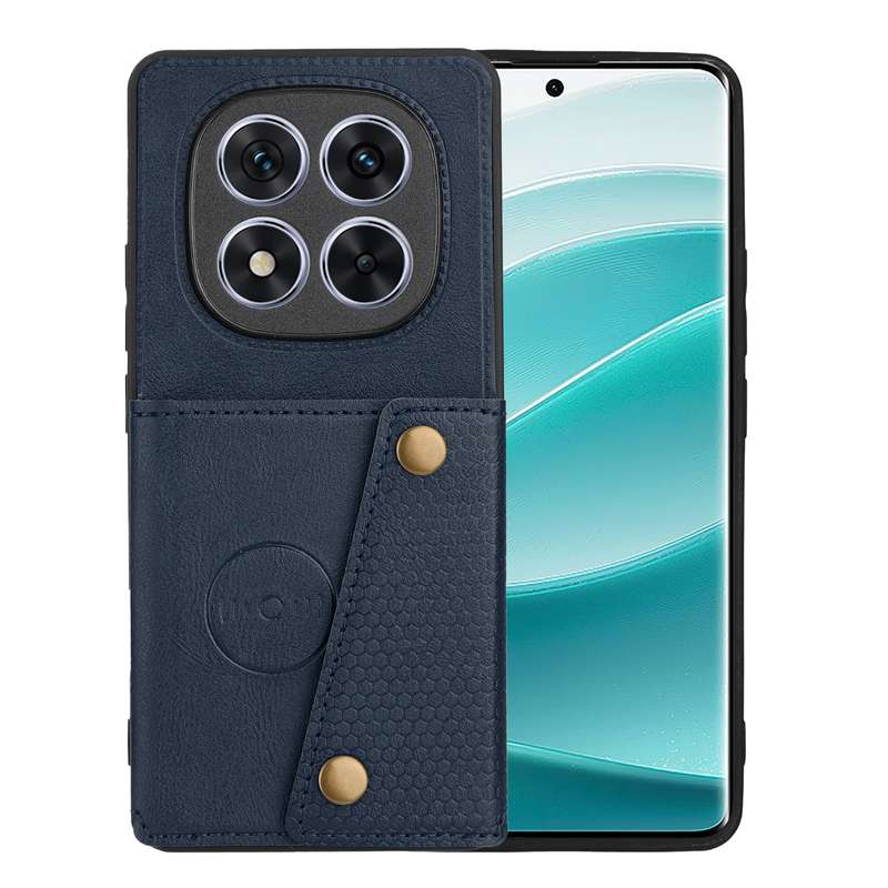 For Redmi Note 14 Pro 5G Double Buckle Card Slots Magnetic Phone Case(Black)
