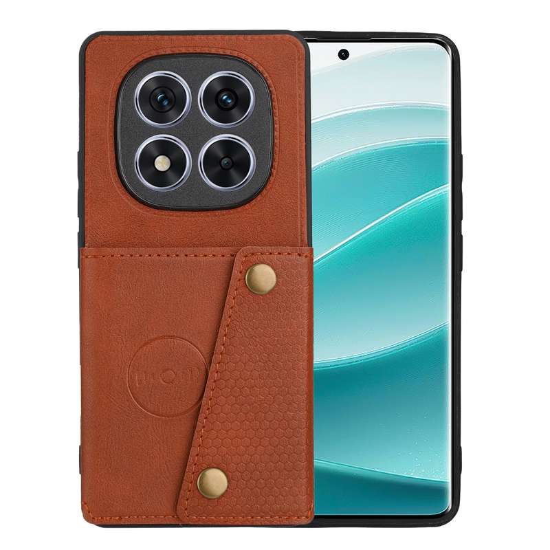 For Redmi Note 14 Pro 5G Double Buckle Card Slots Magnetic Phone Case(Black)
