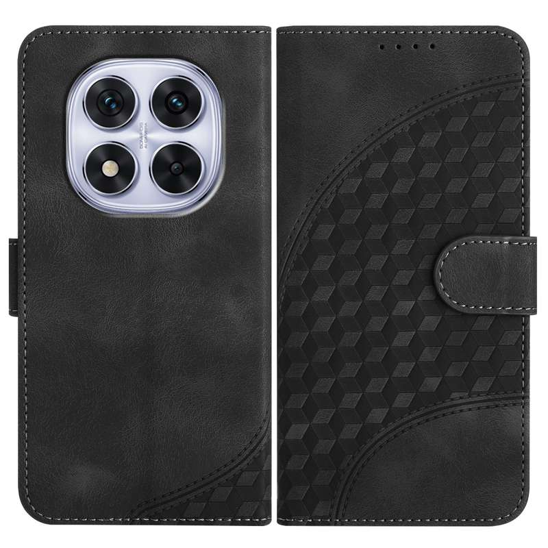 For Redmi Note 14 Pro 5G YX0060 Elephant Head Embossed Phone Leather Case with Lanyard(Rose Red)