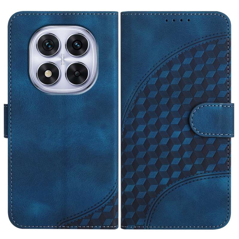 For Redmi Note 14 Pro 5G YX0060 Elephant Head Embossed Phone Leather Case with Lanyard(Rose Red)