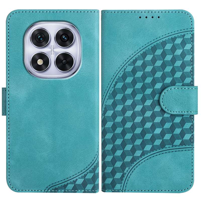 For Redmi Note 14 Pro 5G YX0060 Elephant Head Embossed Phone Leather Case with Lanyard(Rose Red)