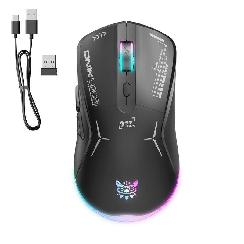 ONIKUMA CW917 RGB 4800DPI Dual Mode Wired + 2.4GHz Wireless Mouse(White)