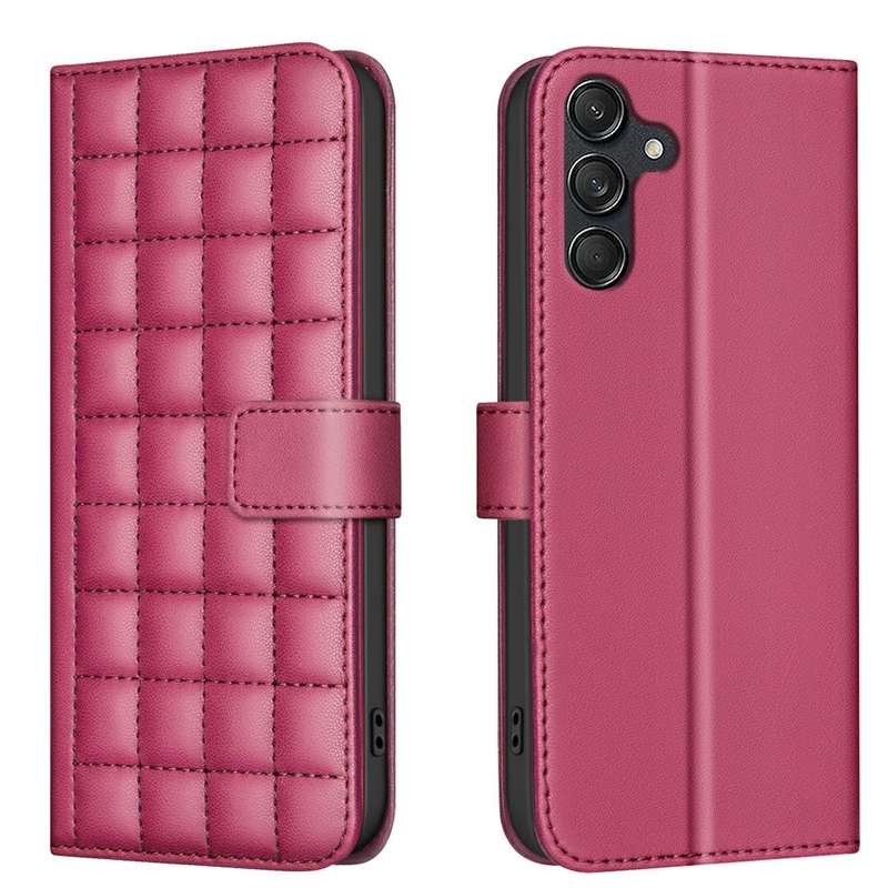 For Samsung Galaxy A36 Square Texture Leather Phone Case(Green)