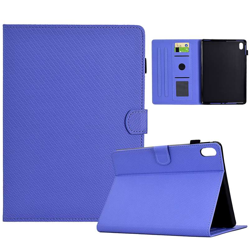 For iPad mini 6 Solid Color Fiber Texture Smart Tablet Leather Case(Purple)