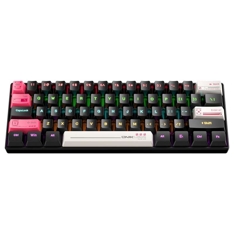 ONIKUMA G55 61 Keys RGB Colorful Lighting Wired Gaming Mechanical Keyboard(Black)