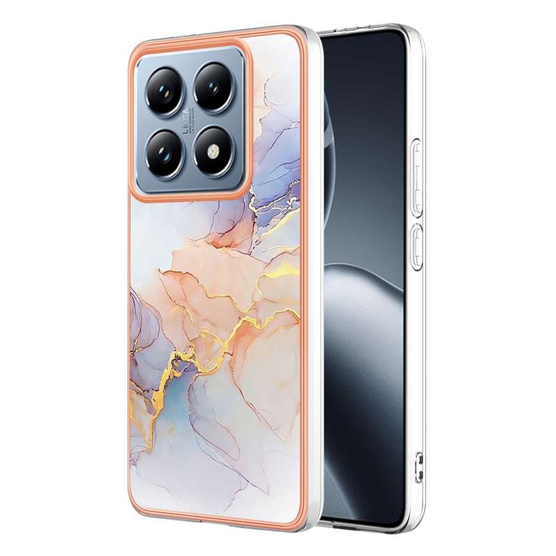 For Xiaomi 14T Electroplating IMD TPU Phone Case(Pink Scales)